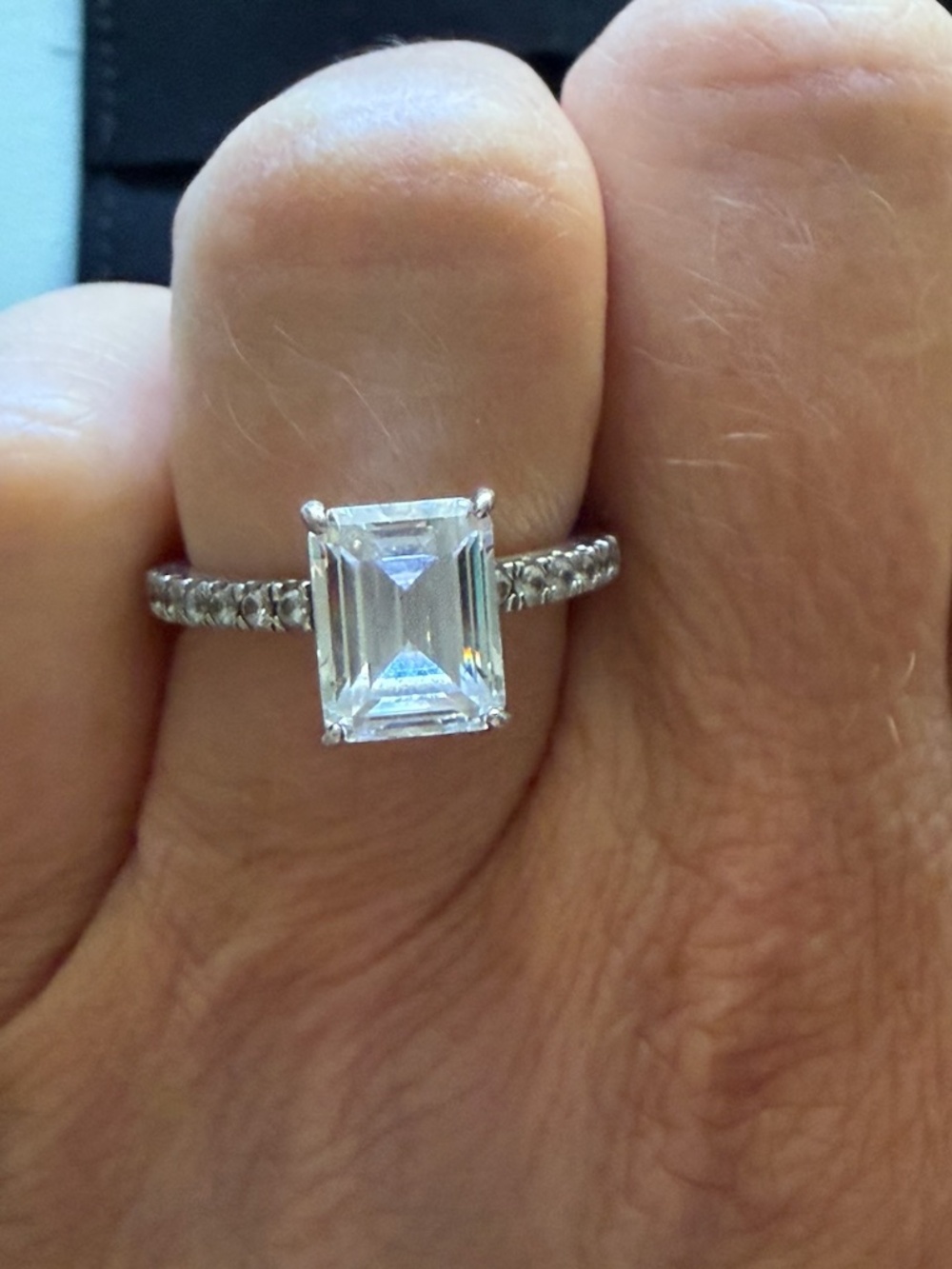 Modern Gents The Sage 925 Sterling Silver 3 Ct Emerald Cut Engagement Ring Sz 7